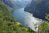 The Skagefla farm in Geirangerfjord, Norway.