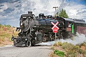 Steam locomotive of the Kettle Valley Railway in British Columbia, Canada