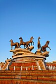 Turkmenistan - Ashgabat - Berzengi - the monument to 10 years of Independence