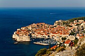 Morning over Dubrovnik, one of the most popular tourist destinations on the Adriatic, Croatia, UNESCO