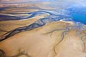 Aerial shot of Sandwich Harbour, in the Namib-Naukluft-Nationalpark, Namibia