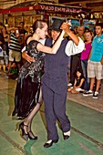 Tango dancers, street performers, Buenos Aires, Argentina.