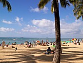 Waikiki Beach  Honolulu  Oahu  Hawaii  USA