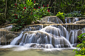 A waterfall at the Turtle River Falls near Ocho Rios, Jamaica.