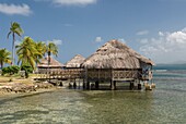 Over the water huts, Yandup Island, San Blas Islands also called Kuna Yala Islands, Panama