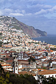 Panoramic view of Funchal, Madeira, Portugal.