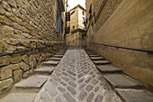 Calaceite village, A fantastic mediaeval architecture with building and narrow streets, Matarraña, Teruel, Aragón.