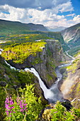The Voringfossen waterfall, Hordaland, Norway.