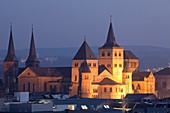 Cathedral of Trier, illuminated at night, Trier, Germany