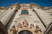 barockes Eingangsportal zur Klosterkirche, Kloster Zwiefalten, Landkreis Reutlingen, Oberschwäbische Barockstraße, Schwäbische Alb, Baden-Württemberg, Deutschland