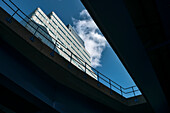 schemenhaftes Bankgebäude, Canary Wharf (Neues Bankenviertel), London, England, Vereinigtes Königreich, Europa