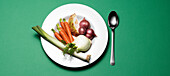 Gemüse auf einem Suppenteller, Gesund, Essen