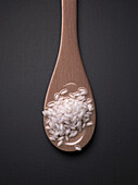 Cooked rice on a wooden spoon, Food, Nutrition
