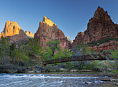 Court of the Patriarchs, Virgin River, Zion National Park, Utah, USA