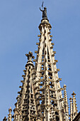 Turmspitze, La Seu, Cathedral de Santa Eulalia, Kathedrale, Barri Gotic, gotisches Viertel, Ciutat Vella, Altstadt, Barcelona, Katalonien, Spanien, Europa