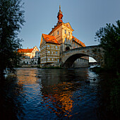 City Hall in Bamberg, 15th century, historic city center, UNESCO world heritage site, Regnitz river, Bamberg, Upper Franconia, Bavaria, Germany, Europe