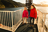 On the ferry to Wellington, from South island to North island, New Zealand