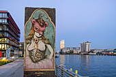 Art on wall piece at river Spree, Berlin, Germany