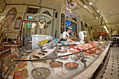 Fresh Fish in  Harrods Department Store in Knightsbridge, London