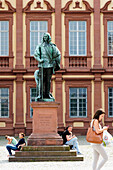 Memorial Karl Ludwig Kurfuerst von der Pfalz, palace, Mannheim, Baden-Wuerttemberg, Germany
