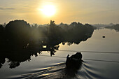 Sonnenuntergang in An Binh im Mekong-Delta bei Vinh Long, Vietnam