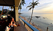 Strand vom Hauptort Duong Dong bei Sonnenuntergang auf der Insel Phu Quoc, Vietnam, Asien