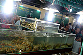 Meeresfrüchte im Restaurant, Strand vom Hauptort Duong Dong auf der Insel Phu Quoc, Vietnam, Asien