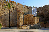 White house build in the old town walls of Antequera, Malaga Province, Andalusia, Spain