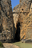 Die Schlucht El Chorro, Provinz Malaga, Andalusien, Spanien