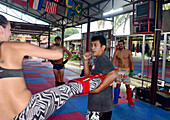 Thaiboxen Muay Thai bei Master Chin in Thong Sala, Südküste, Insel Pha Ngan, Golf von Thailand, Thailand