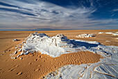 Gypsum crystal in sand dunes, Erg Murzuq, Libya