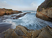 Receeding wave at Spooner's Cove, Montano de Oro State Park, California