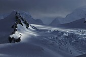 Snow-covered mountain and glacier, Antarctic Peninsula, Antarctica