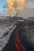 Eruption of Tolbachik Volcano, Kamchatka, Russia