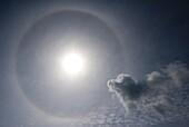 Halo around the sun, Tiengemeten Island, Netherlands