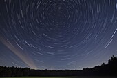 Star trails around the North Star, Netherlands