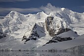 Glaciated peaks above Paradise Bay, Antarctic Peninsula, Antarctica