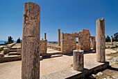 Römische Ruinen Kourion mit Blick über das Meer bei Limassol, Limassol District, Zypern
