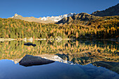 Lake Saoseo (2028 m) with Scima di Saoseo (3264 m), Valposchiavo, Grisons, Switzerland