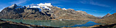 Lake Bianco with Piz Cambrena (3602 m) at the Bernina pass, Engadin, Grisons, Switzerland
