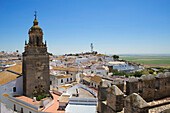Blick über die Altstadt vom Dach des Stadtmuseums, Carmona, Provinz Sevilla, Andalusien, Spanien
