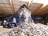Recyclinganlage für Papier, Bayern, Deutschland
