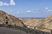 Aussichtspunkt, Degollada de Los Granadillos, Fuerteventura, Kanarische Inseln, Spanien
