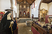 Innenansicht des Franziskaner Klosters in Teguise, Lanzarote, Kanaren, Spanien