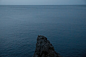 Spiky rock in the sea, Mallorca, Spain