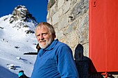 Hanspeter Reiss, warden of the Grialetsch hut (2542 m), Grisons, Switzerland, Europe