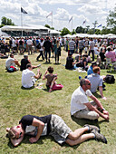 Spectators, Goodwood Festival of Speed 2014, racing, car racing, classic car, Chichester, Sussex, United Kingdom, Great Britain