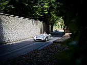 1954 Mercedes-Benz W196 Stromlinie, Fahrer Bernd Schneider, The Flint Wall, Goodwood Festival of Speed 2014, Rennsport, Autorennen, Classic Car, Goodwood, Chichester, Sussex, England, Großbritannien