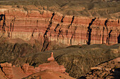 Sandstone formations at Sharyn Canyon, Valley of castles, Sharyn National Park, Almaty region, Kazakhstan, Central Asia, Asia