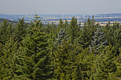 View from the Idarturm at the Idarwald, Idarkopf, Hunsrueck, Naturpark Saar-Hunsrueck, Rhineland-Palatinate, Germany, Europe